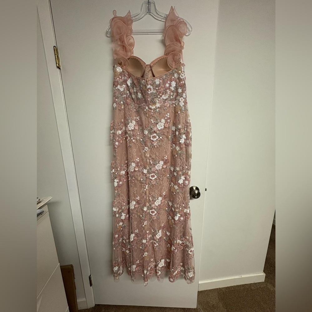 Mac Duggal Pink Sequin Gown with Sweetheart Neckline - Picture 2 of 4